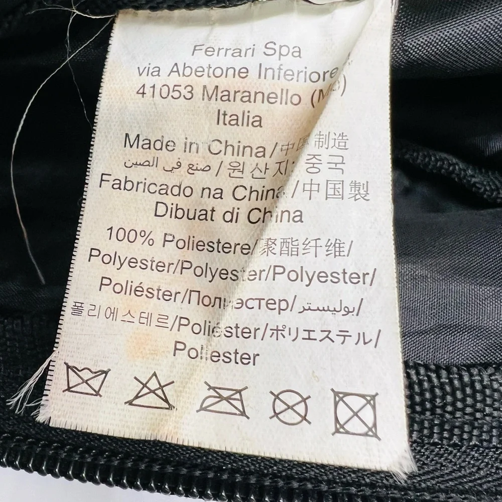 Ferrari Black Scuderia Backpack with Iconic Logo